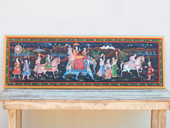 quadro indiano in tessuto dipinto con cornice in legno.  dimensioni 151x49 profondità 1cm   https://www.facebook.com/etnikobycrosato https://www.instagram.com/etnikobycrosato whatsapp 0039 3338778241 mail info@etniko.it cerca su etsy : etnikobycrosato