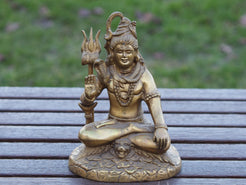 statua indiana in bronzo raffigurante shiwa , shiva . peso 1600 gr misure 18 x 14 x 10 cm