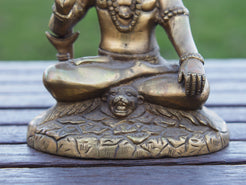 statua indiana in bronzo raffigurante shiwa , shiva . peso 1600 gr misure 18 x 14 x 10 cm