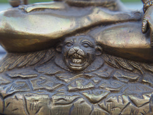 statua indiana in bronzo raffigurante shiwa , shiva . peso 1600 gr misure 18 x 14 x 10 cm