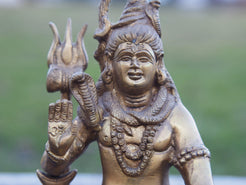 statua indiana in bronzo raffigurante shiwa , shiva . peso 1600 gr misure 18 x 14 x 10 cm