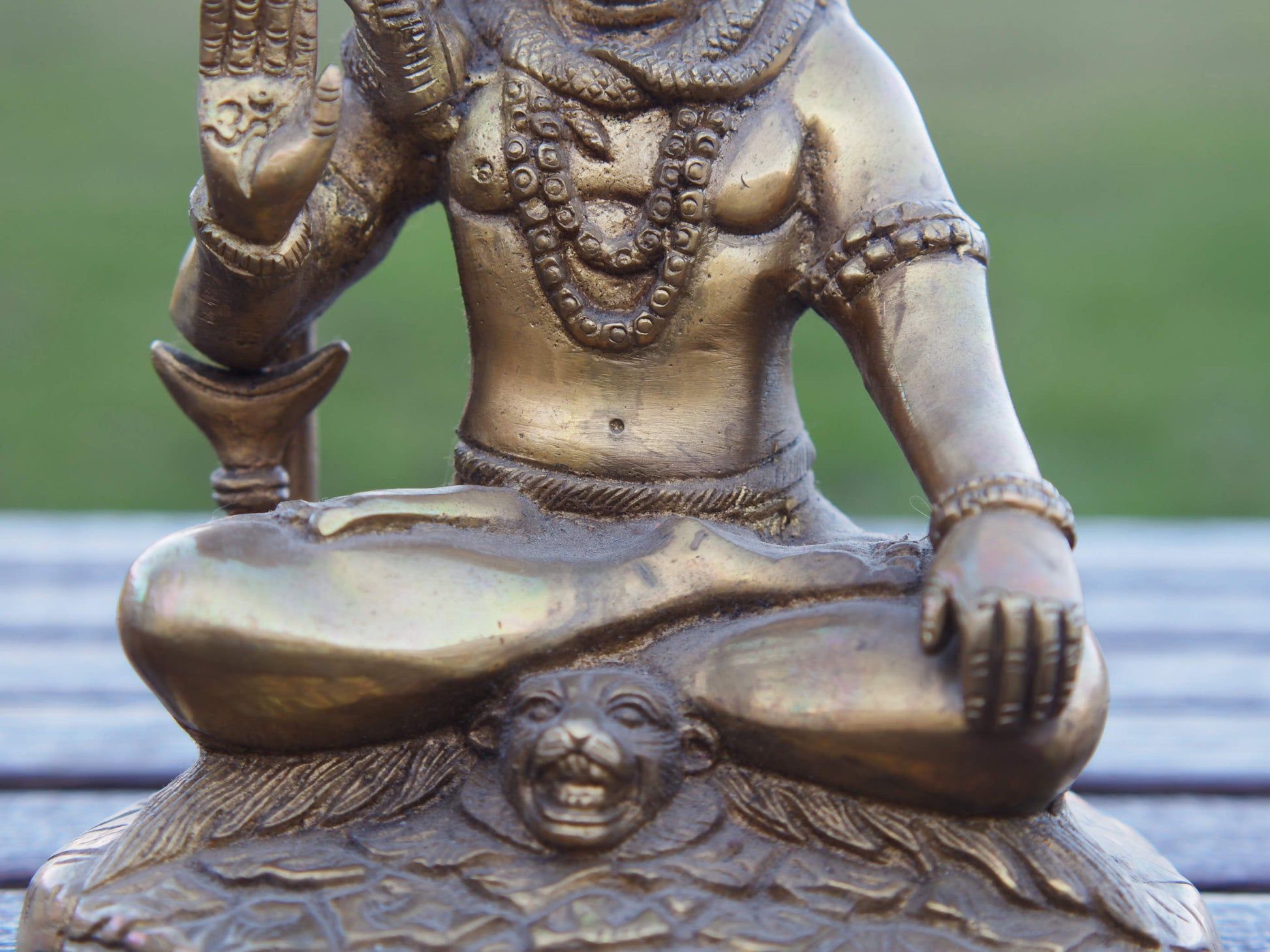 statua indiana in bronzo raffigurante shiwa , shiva . peso 1600 gr misure 18 x 14 x 10 cm