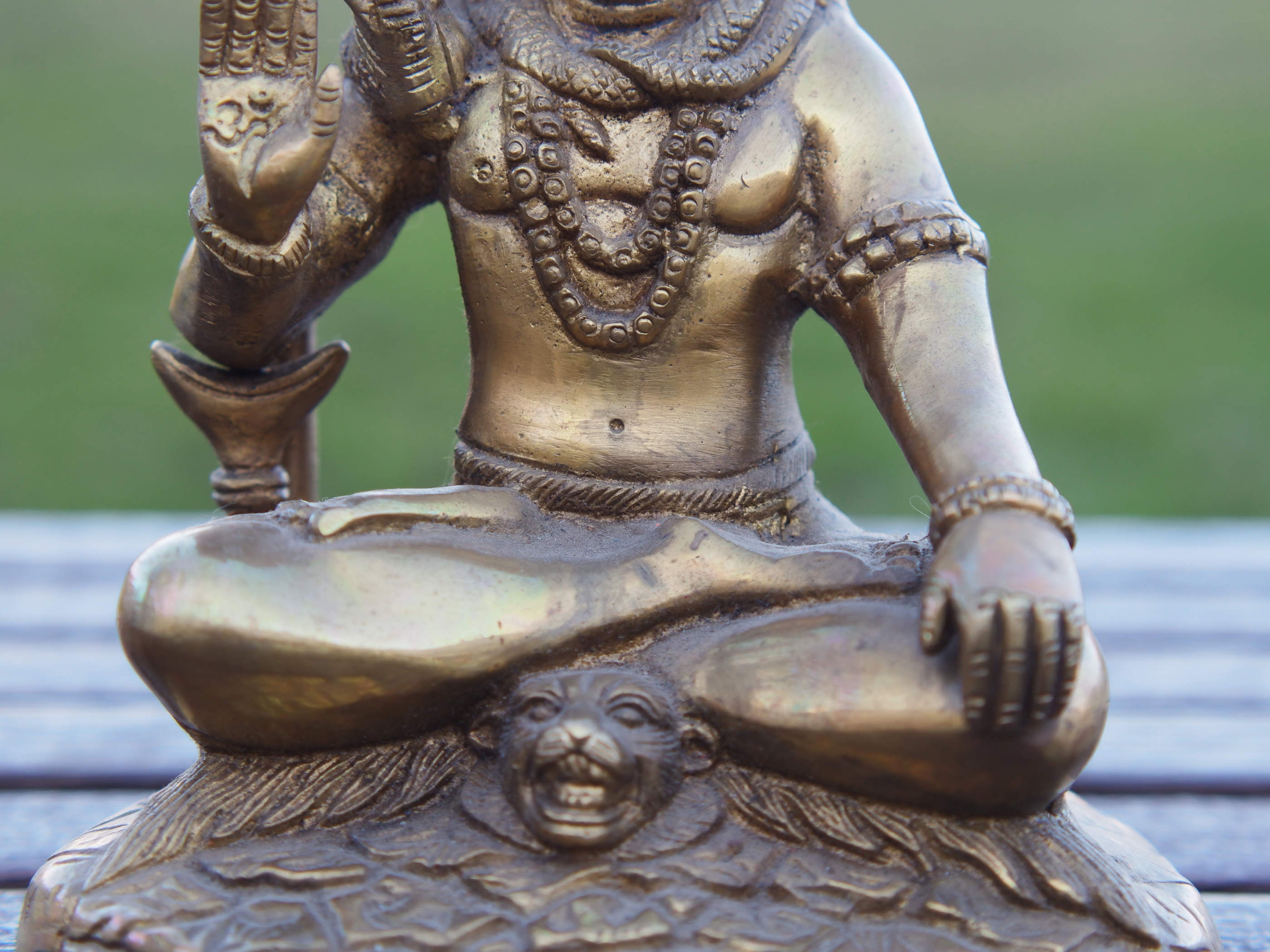 statua indiana in bronzo raffigurante shiwa , shiva . peso 1600 gr misure 18 x 14 x 10 cm