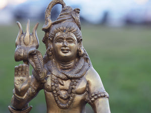 statua indiana in bronzo raffigurante shiwa , shiva . peso 1600 gr misure 18 x 14 x 10 cm