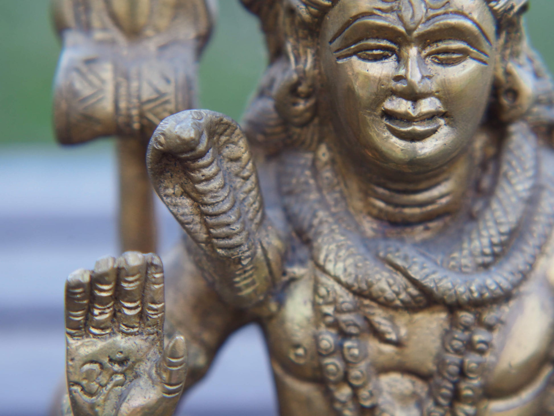 statua indiana in bronzo raffigurante shiwa , shiva . peso 1600 gr misure 18 x 14 x 10 cm