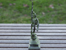 Carica l&#39;immagine nel visualizzatore di Gallery, statua indiana in bronzo raffigurante shiwa , shiva .peso 1350 gr misure 24x19x6 cm