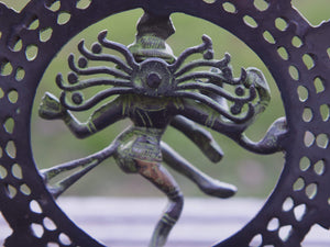 statua indiana in bronzo raffigurante shiwa , shiva .peso 1350 gr misure 24x19x6 cm